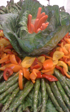 Asparagus Spears with Capsium Vegitable